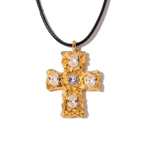 GEM CROSS HALSKETTE