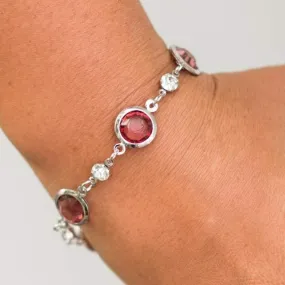 Glass Houses Pink Gem Bracelet