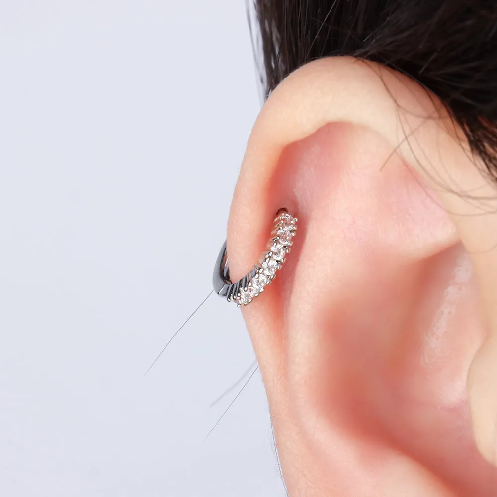 Glitter Gem Helix Hoop