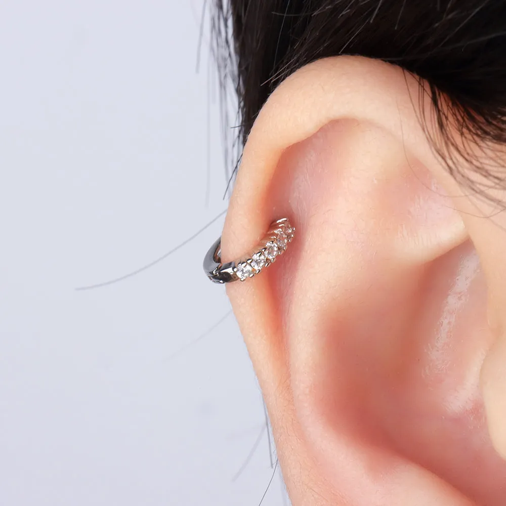 Glitter Gem Helix Hoop