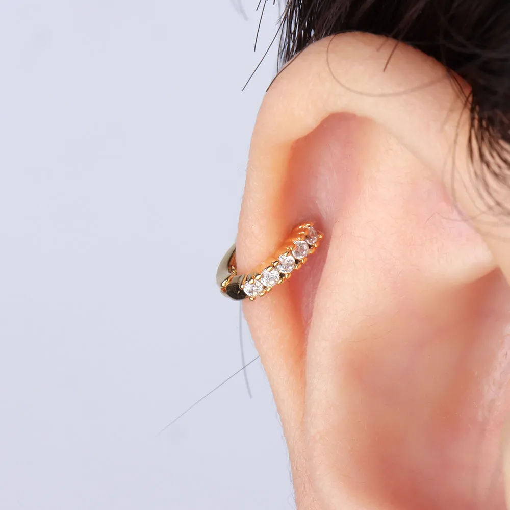 Glitter Gem Helix Hoop