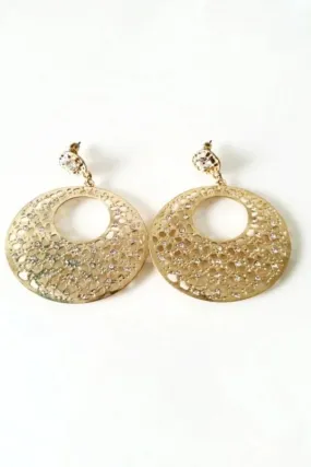 Gold Diamond Drop Earrings