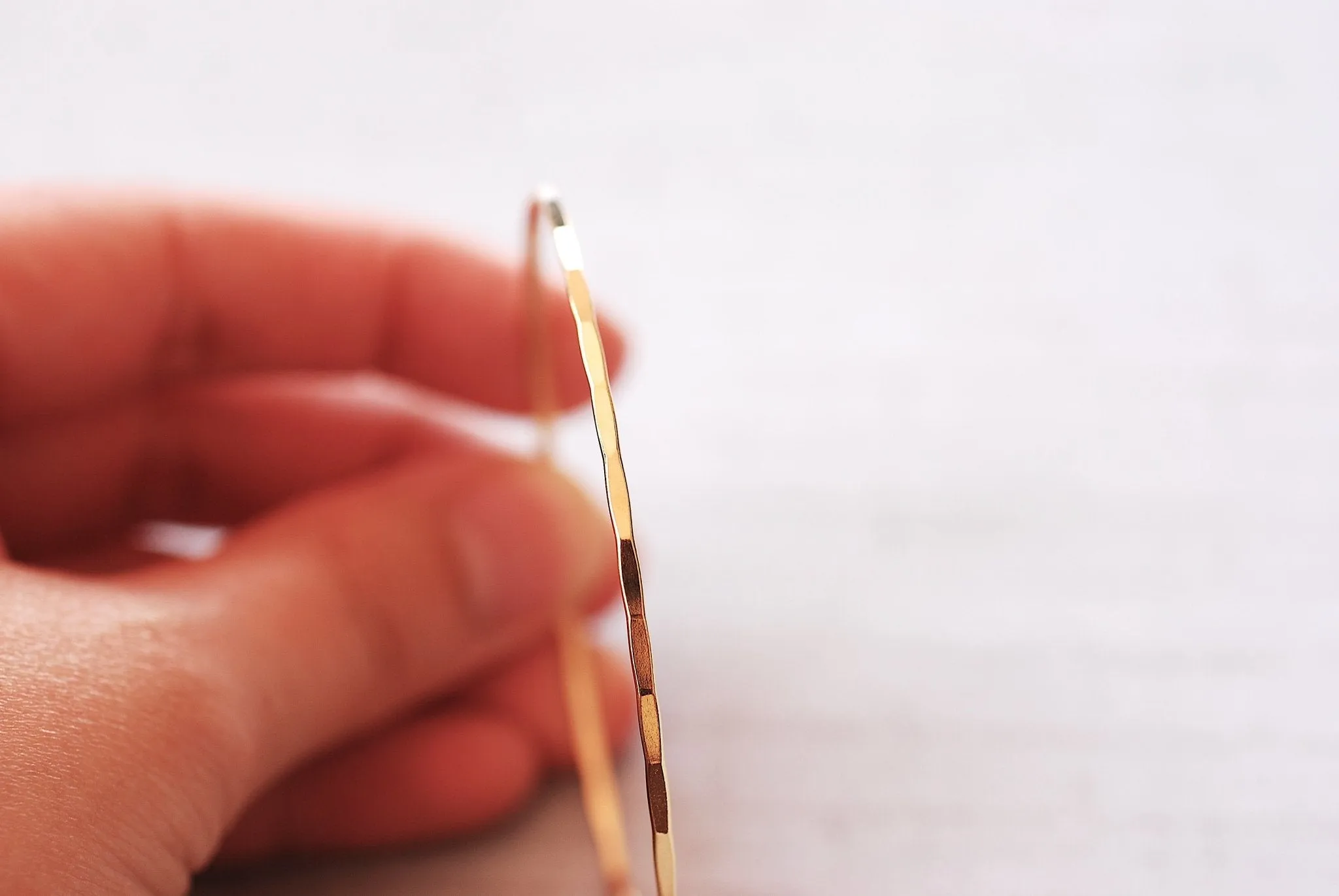 Gold Filled Hammered Bangle Bracelet Thin Simple Everyday Bracelet Jewelry Gold Minimalist Bangle Bracelet 14k Gold Filled Cuff GIFT