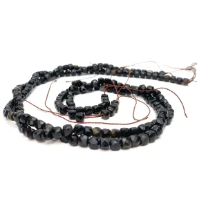 Golden Obsidian 4.5mm Faceted Cubes Bead Strand