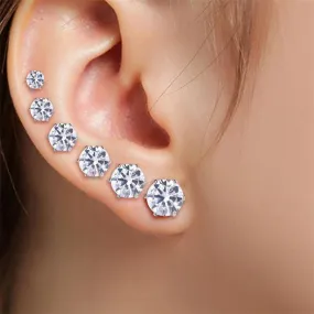 Got Your Six White Gem Earring Set