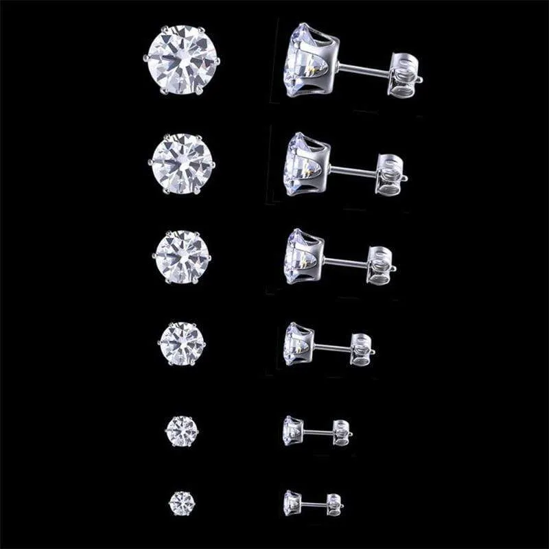 Got Your Six White Gem Earring Set