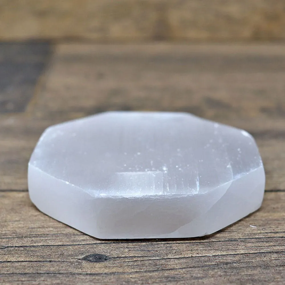 Hexagon Selenite Crystal Gem Charging Plate