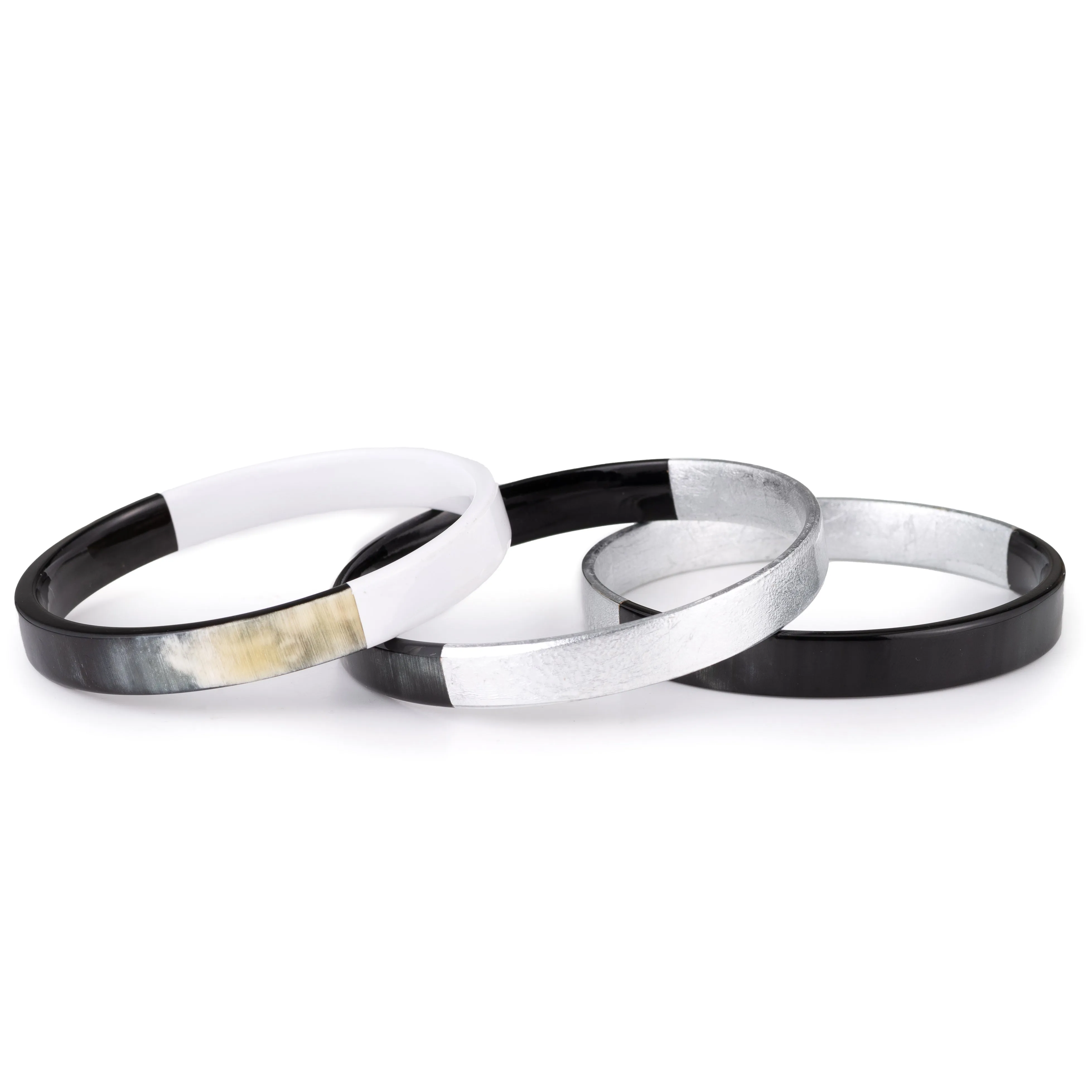 Horn Bangle Set Lacquer Accent