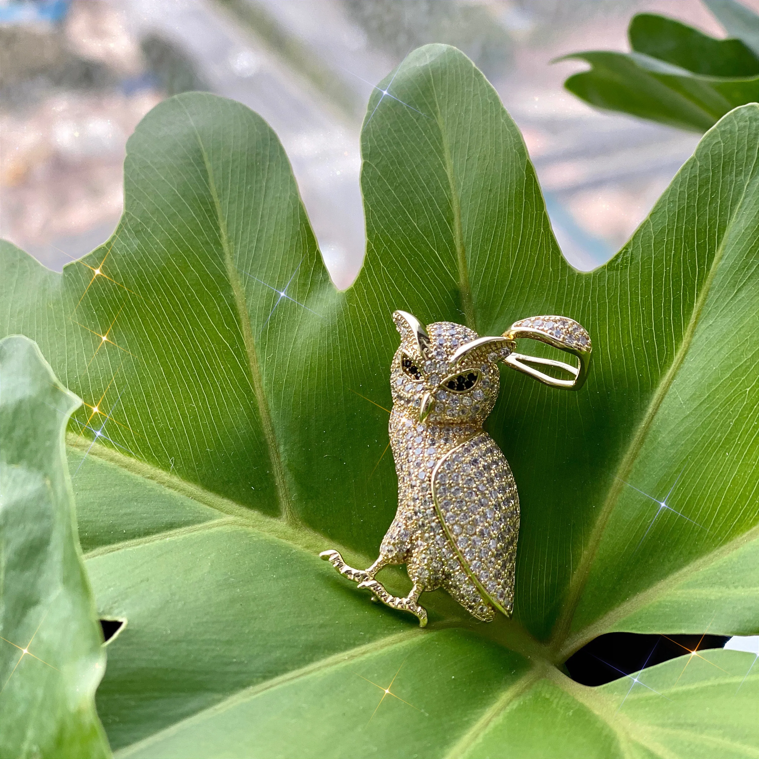 Iced Owl pendant