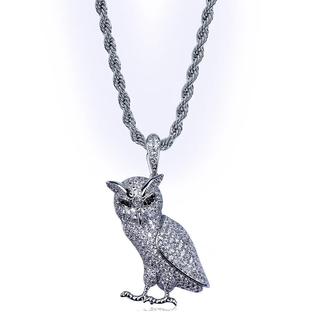 Iced Owl pendant