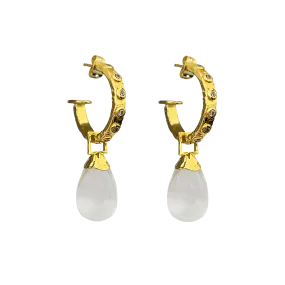 INES Earrings | Crystal Quartz & CZ