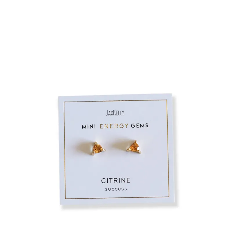 JAXKELLY | Citrine Mini Energy Gem Studs