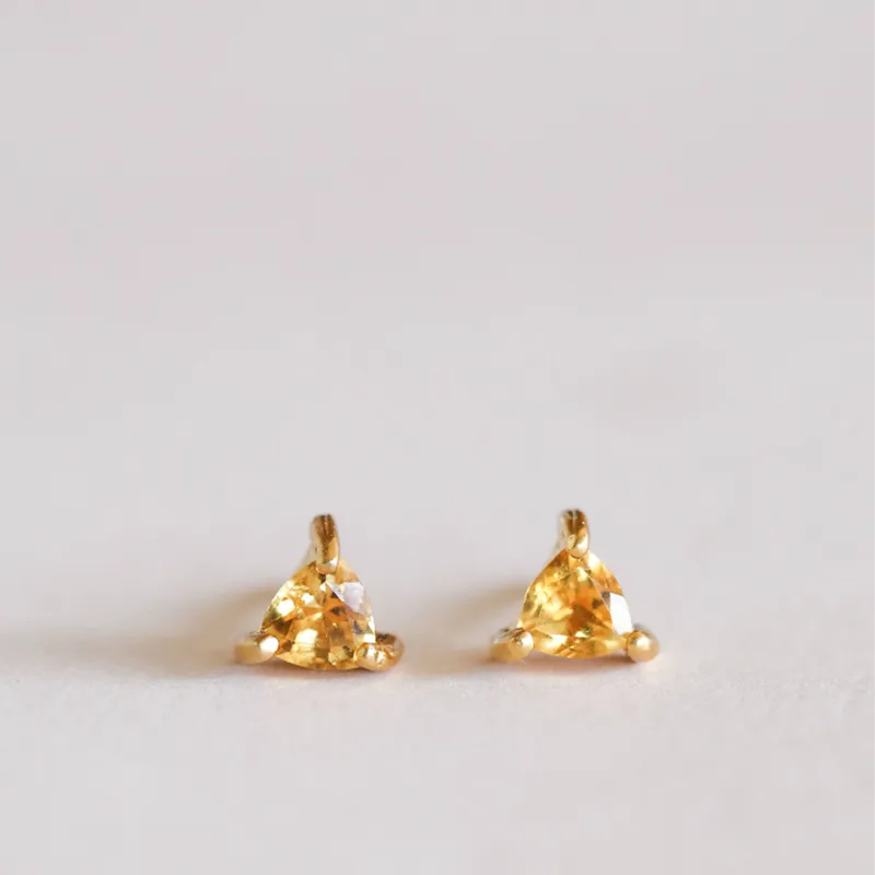 JAXKELLY | Citrine Mini Energy Gem Studs