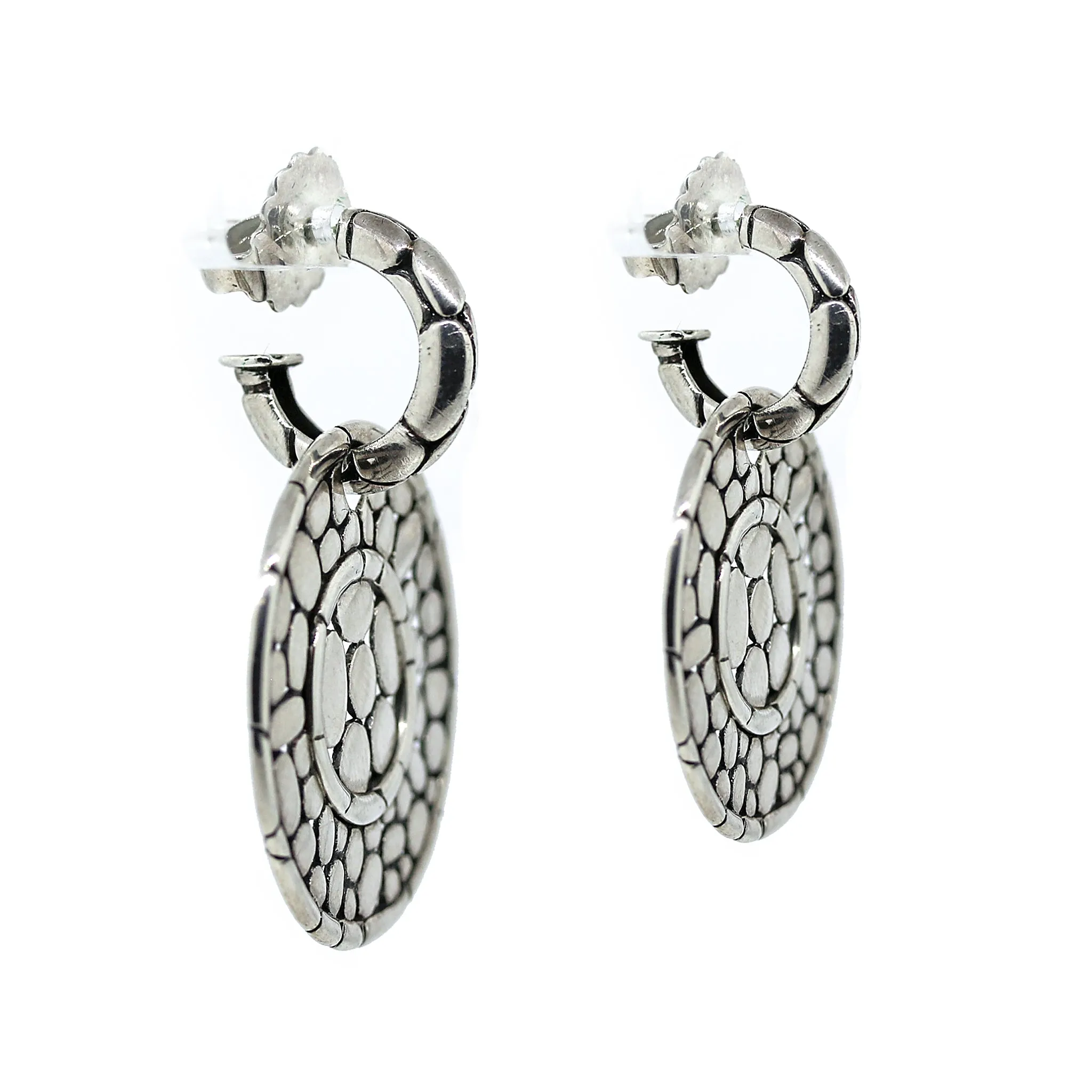 John Hardy Kali Pebble Disc Drop Earrings