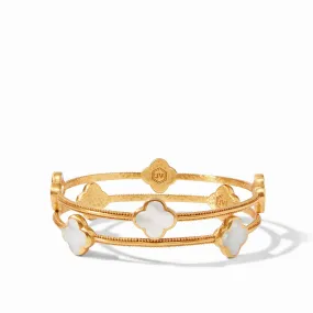 Julie Vos Chloe Bangle Mother of Pearl