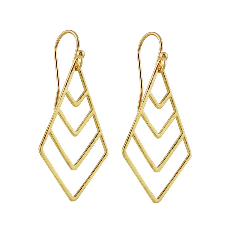 Kite Geometric Drop Earrings