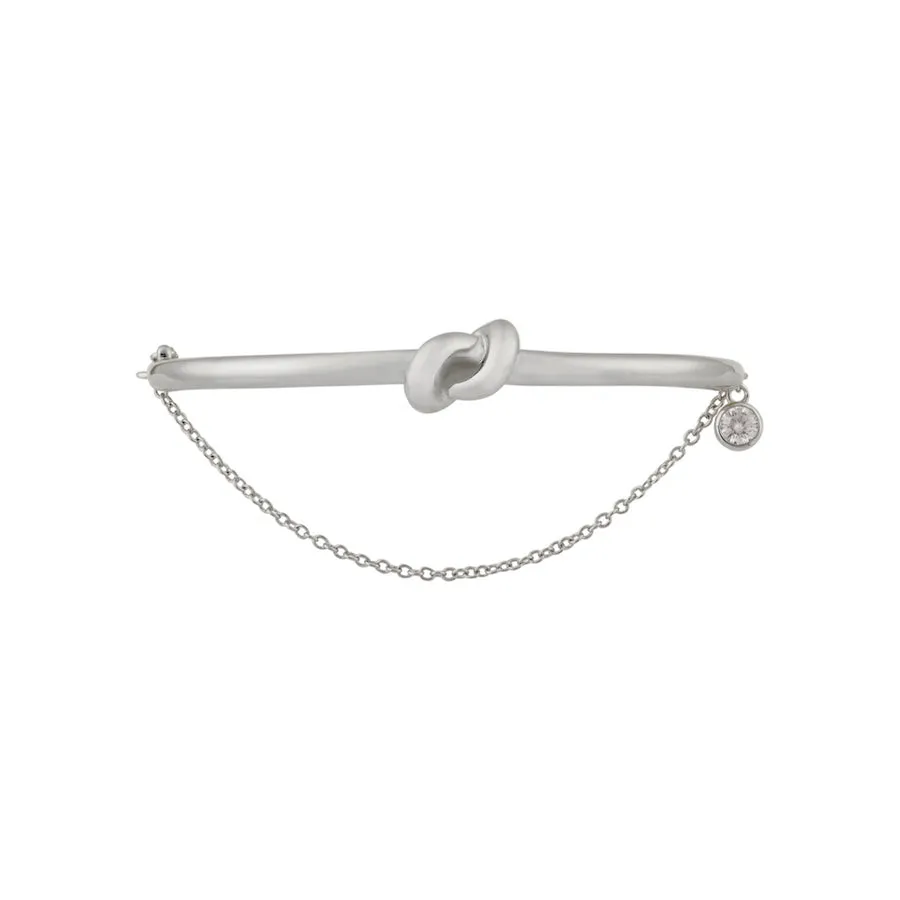 Knot Silver Bangle