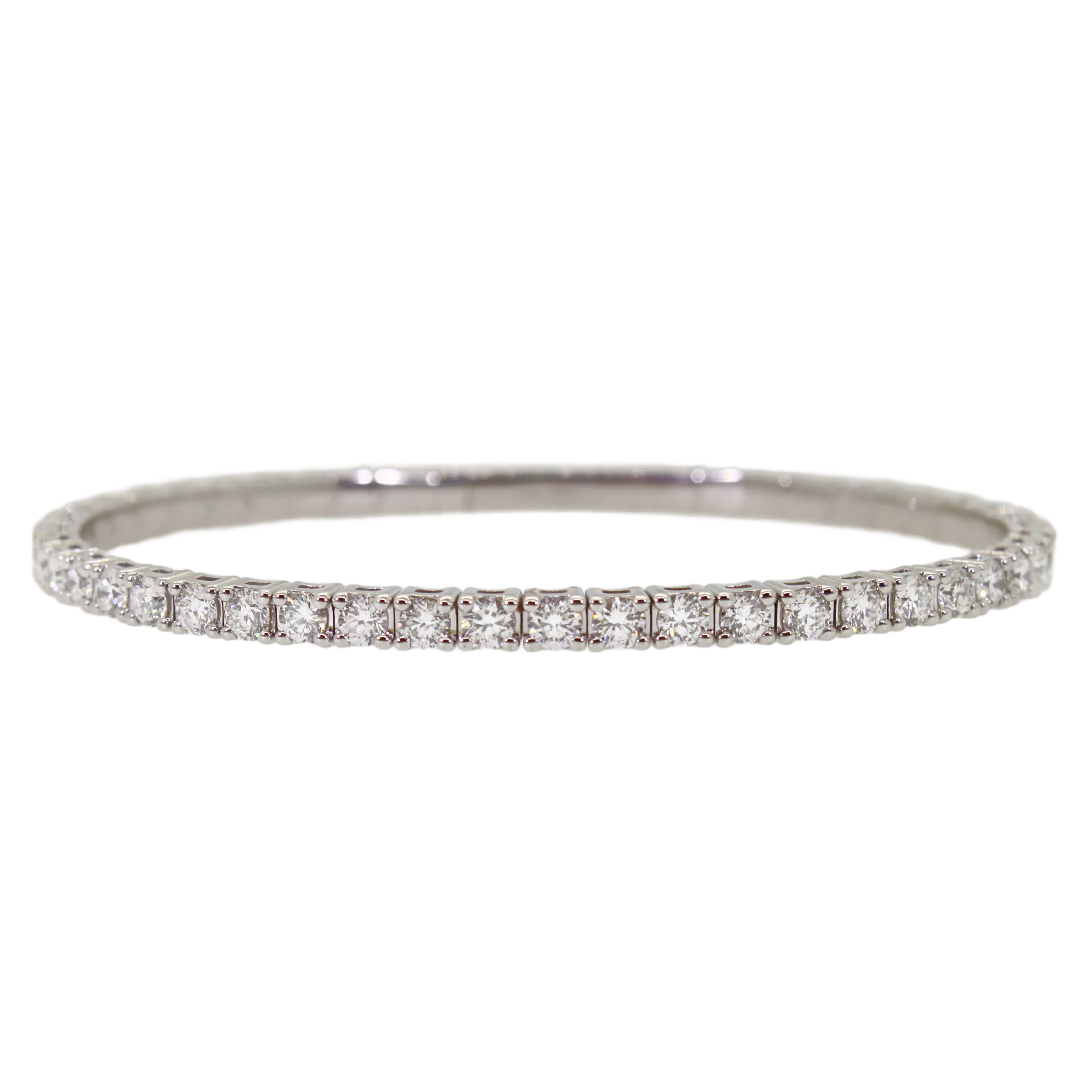 Large Diamond Flexible Tennis Bangle