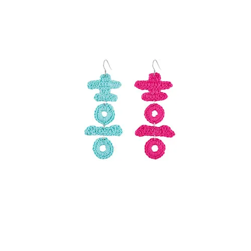 LB Hand-Knitted Double Happiness Character Earrings LOJL82