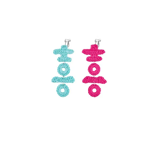 LB Hand-Knitted Double Happiness Character Earrings LOJL82