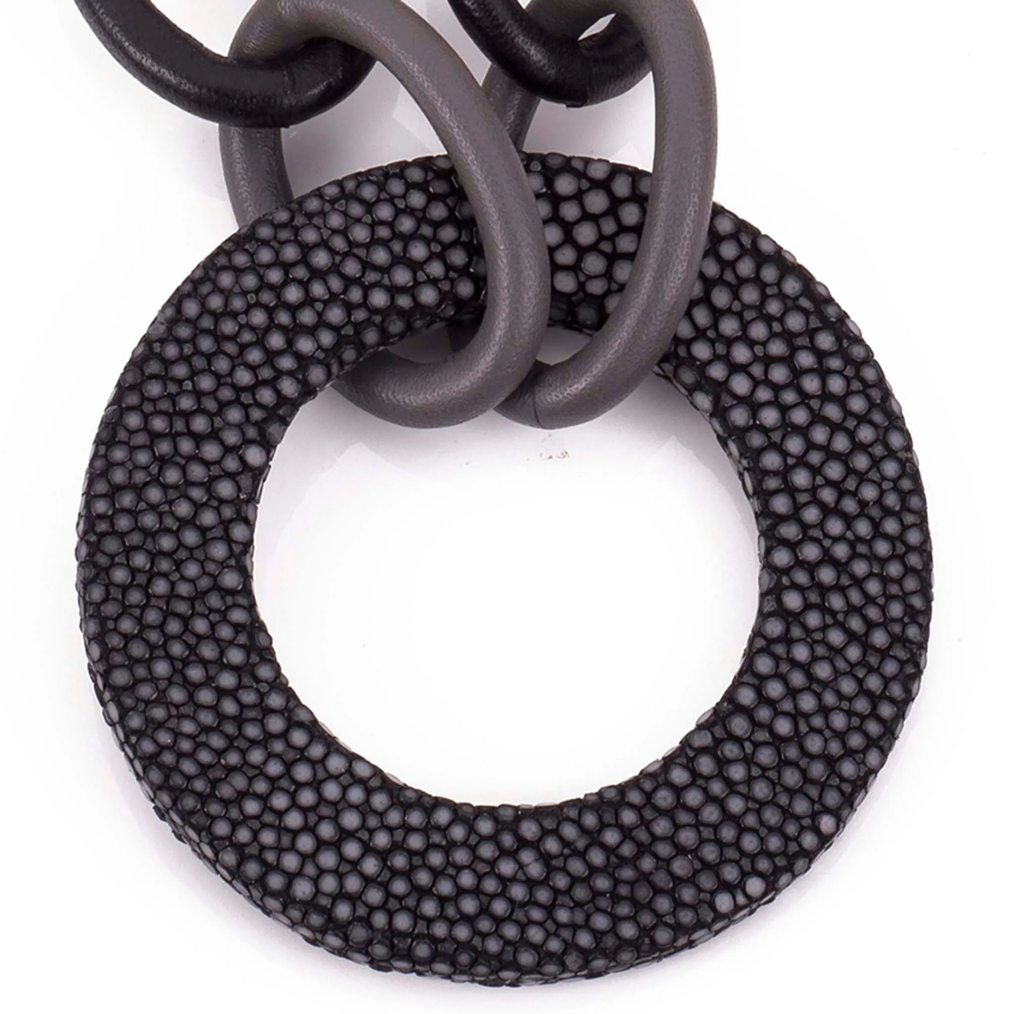 Leather Links with Shagreen Circle