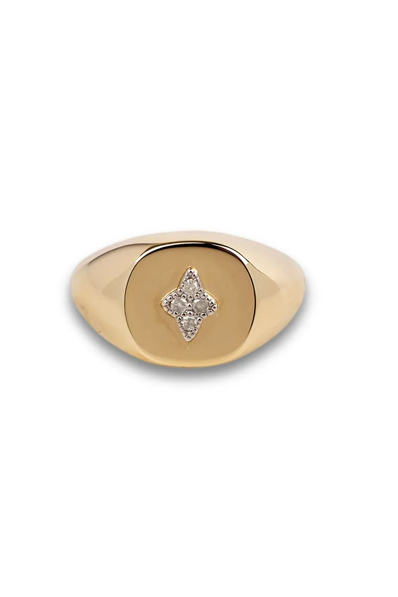 Louise Signet Ring - Yellow Gold