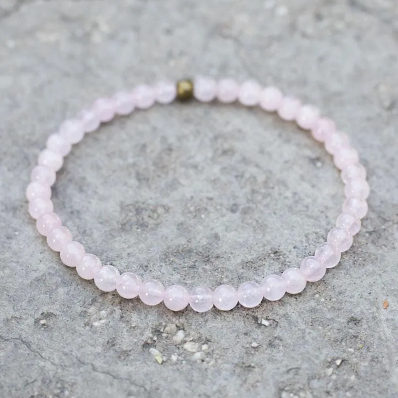 Love Rose Quartz Delicate Bracelet