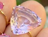 Lt Amethyst Trillion Gem Candy Ring