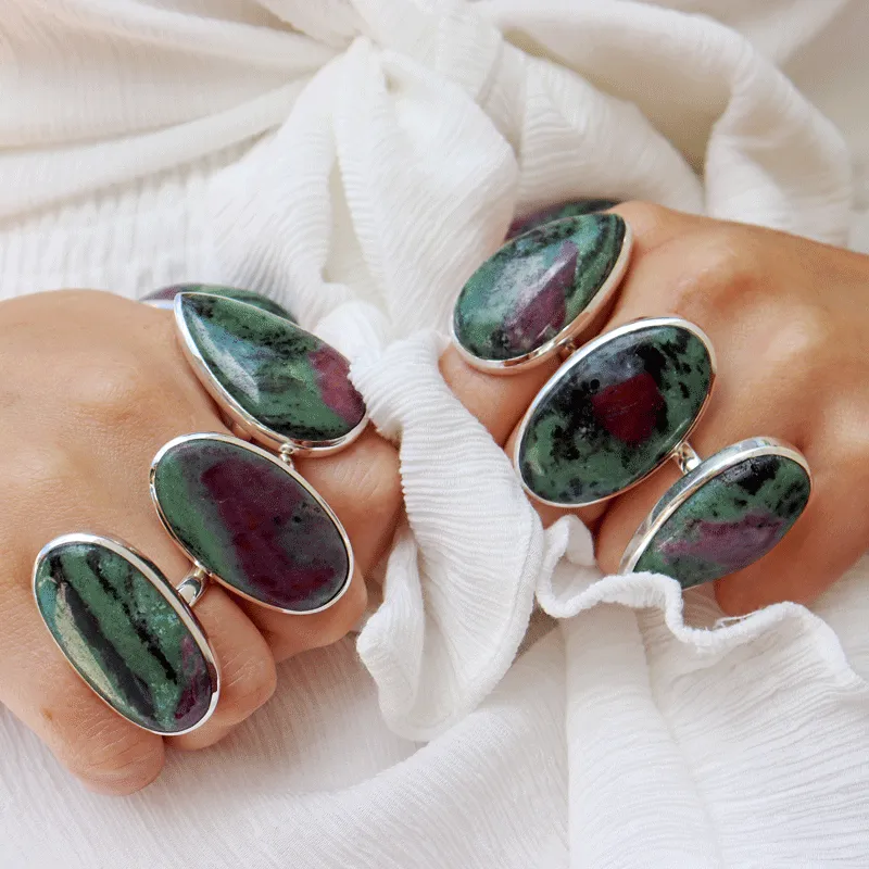 Maisie Ruby Zoisite Oval Ring