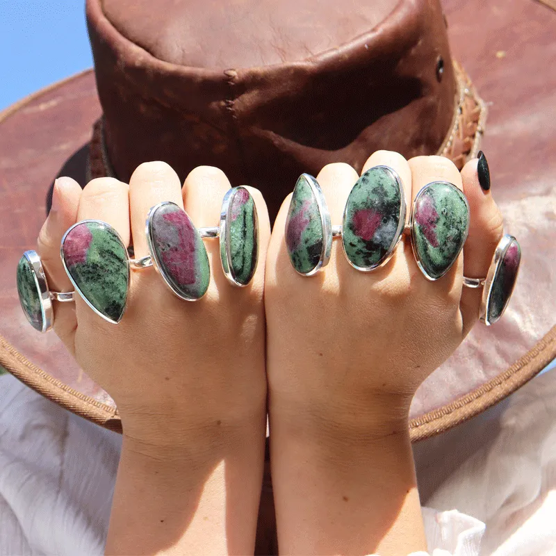 Maisie Ruby Zoisite Oval Ring