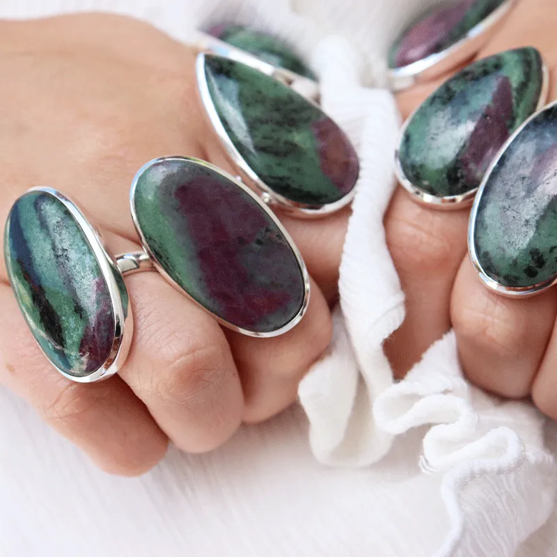 Maisie Ruby Zoisite Oval Ring