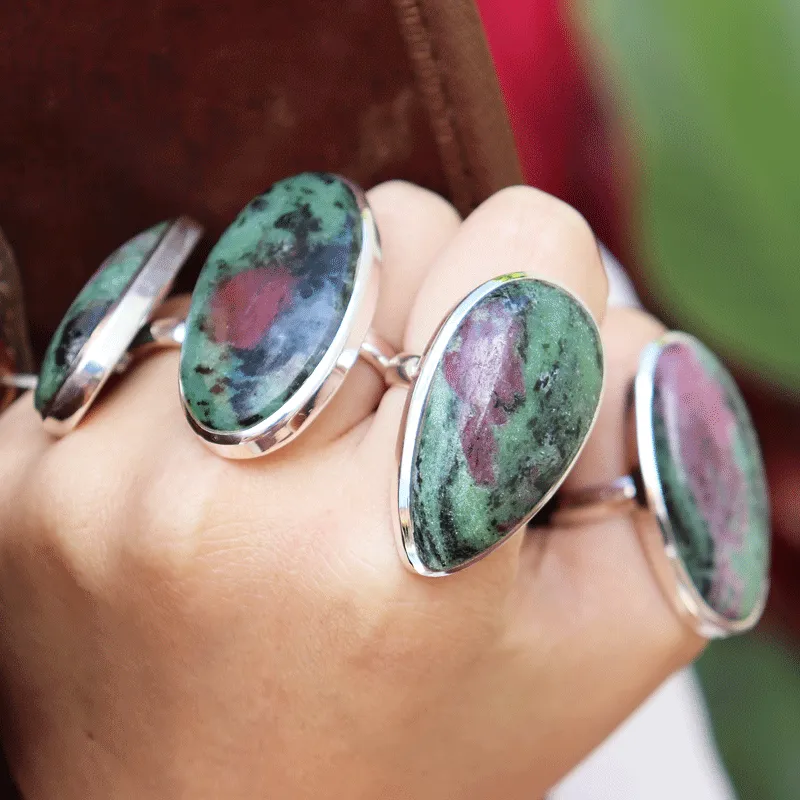 Maisie Ruby Zoisite Oval Ring