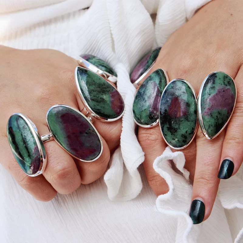 Maisie Ruby Zoisite Oval Ring