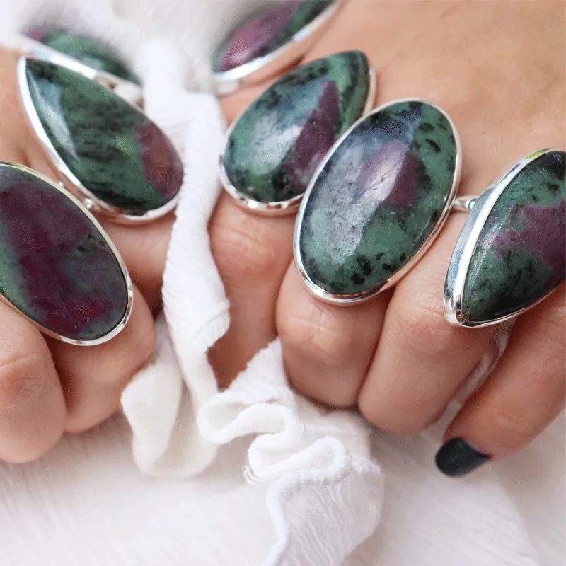 Maisie Ruby Zoisite Oval Ring