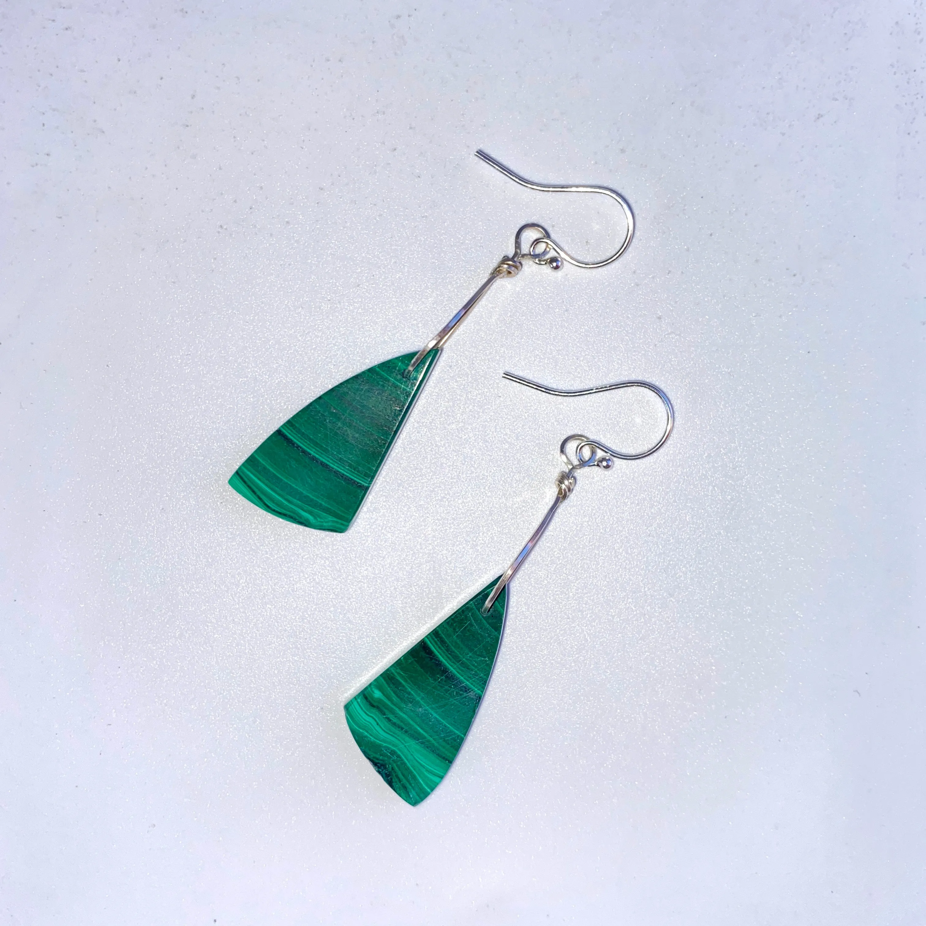 Malachite Drop Dangle Earrings