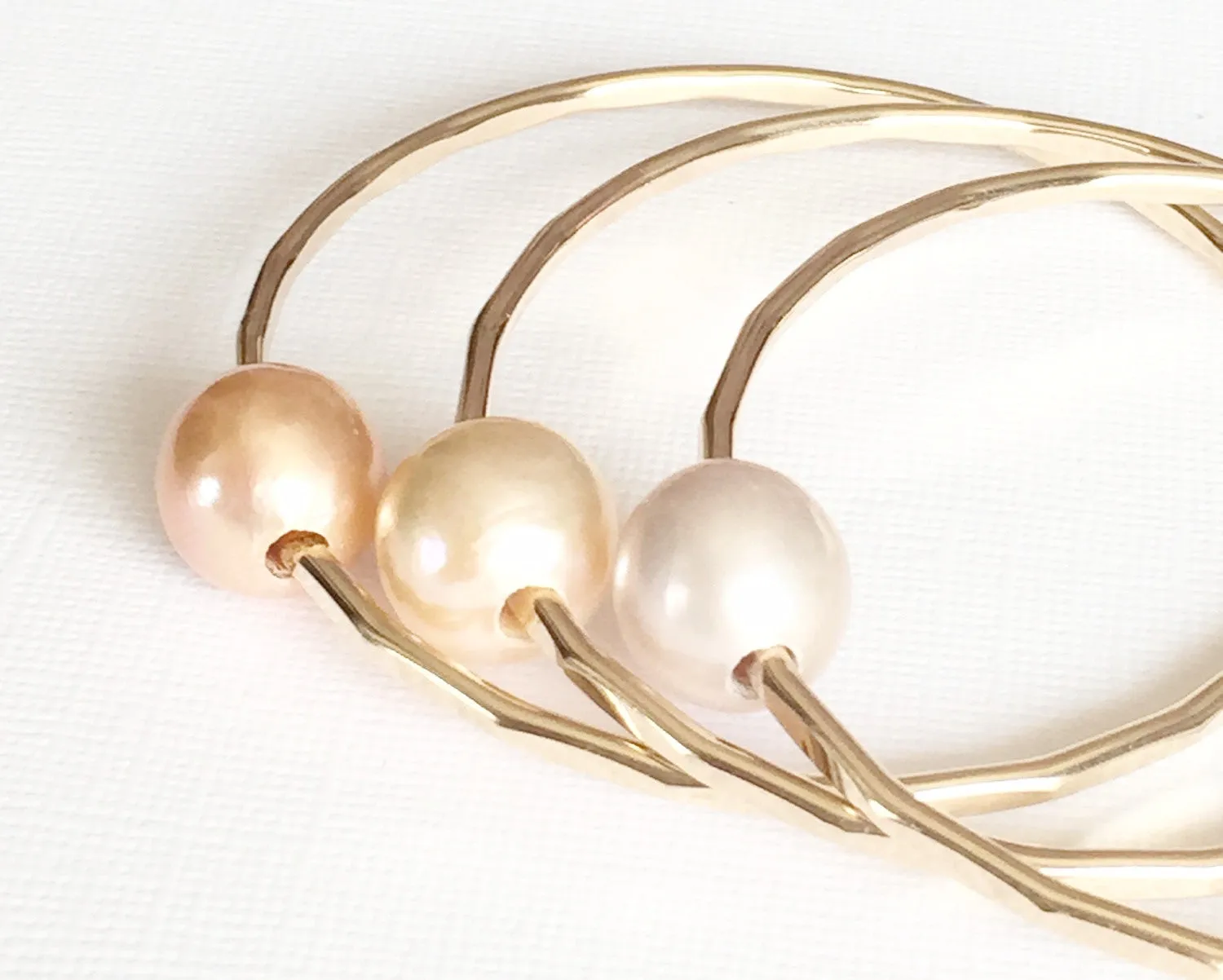 Malia bangles set - Edison pearls (B177)