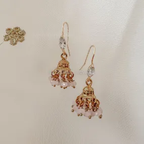 Micro Jhumka Earrings - Pink