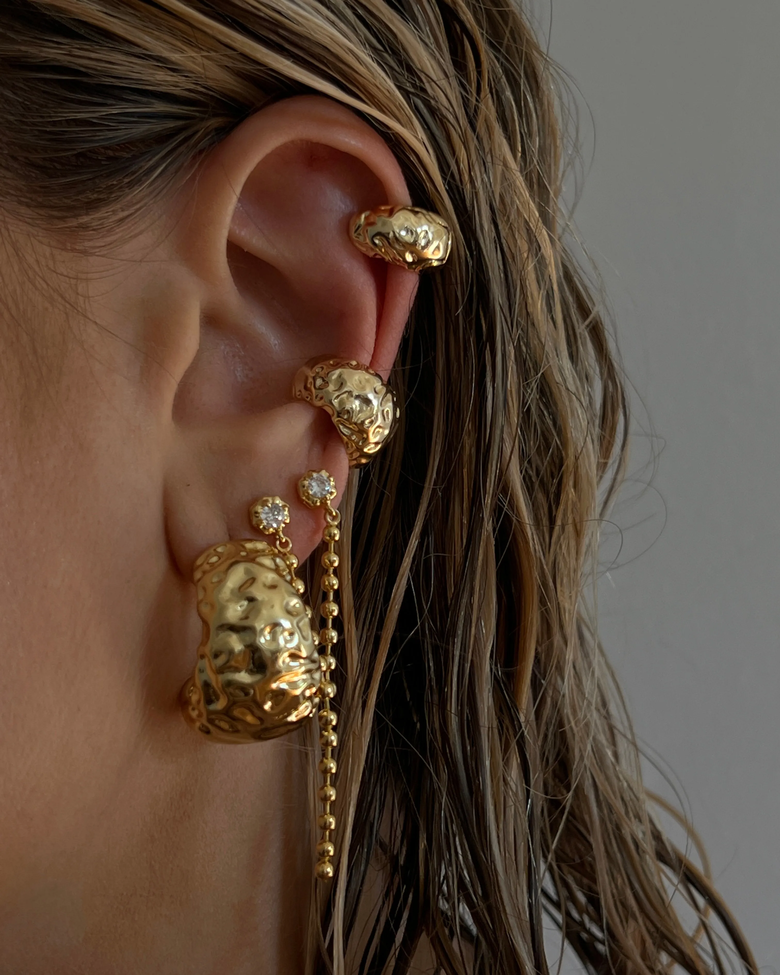 Molten Ear Cuff Set- Gold