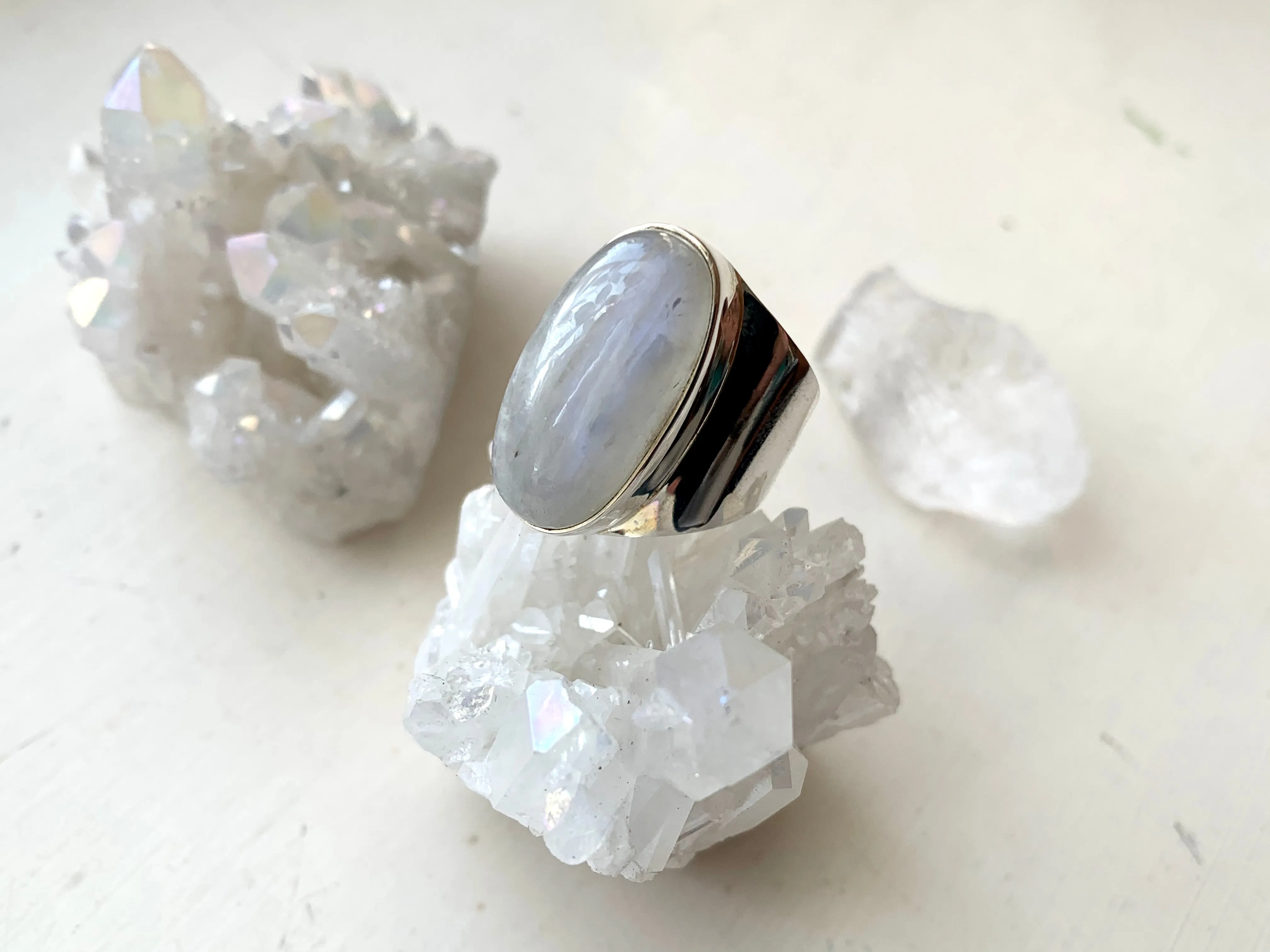 Moonstone Signet Ring - Medium / Large Oval