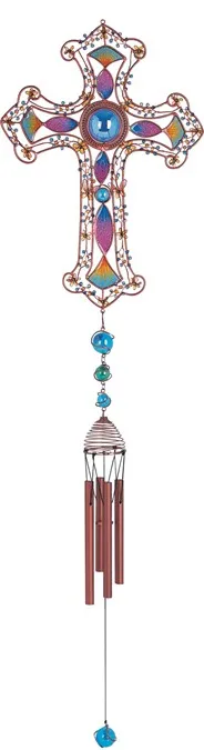 Multicolor Cross Gem Windchime