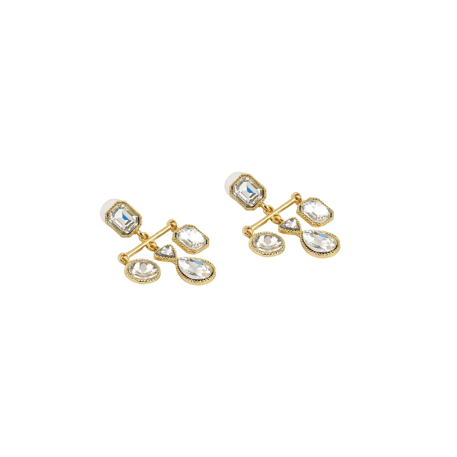 Nadine White Gem Earrings