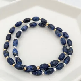 Navy Blue Quartz Bead Bracelet Limited Edition