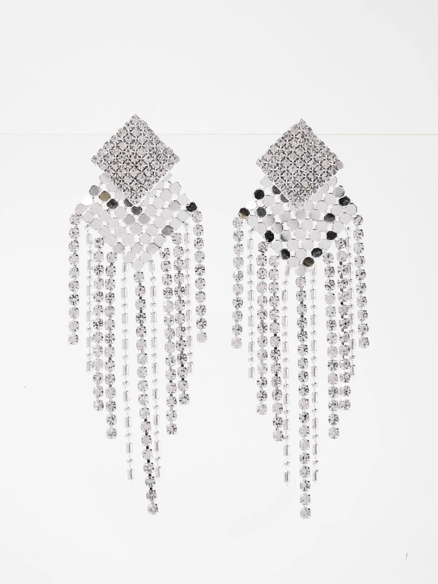 Neveah Rhinestone Statement Drop Earrings