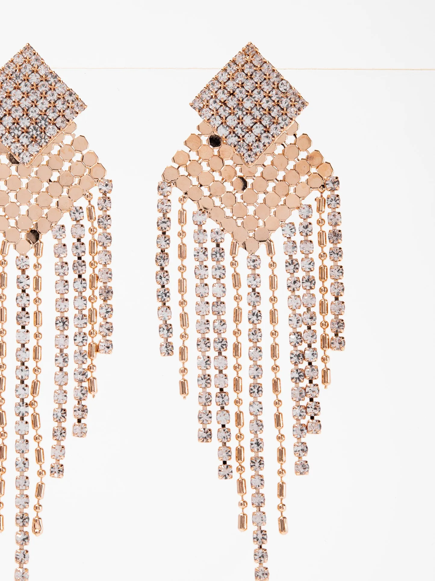 Neveah Rhinestone Statement Drop Earrings