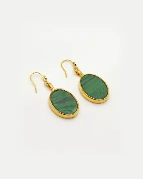 Nila Frida Drop Earrings - Green