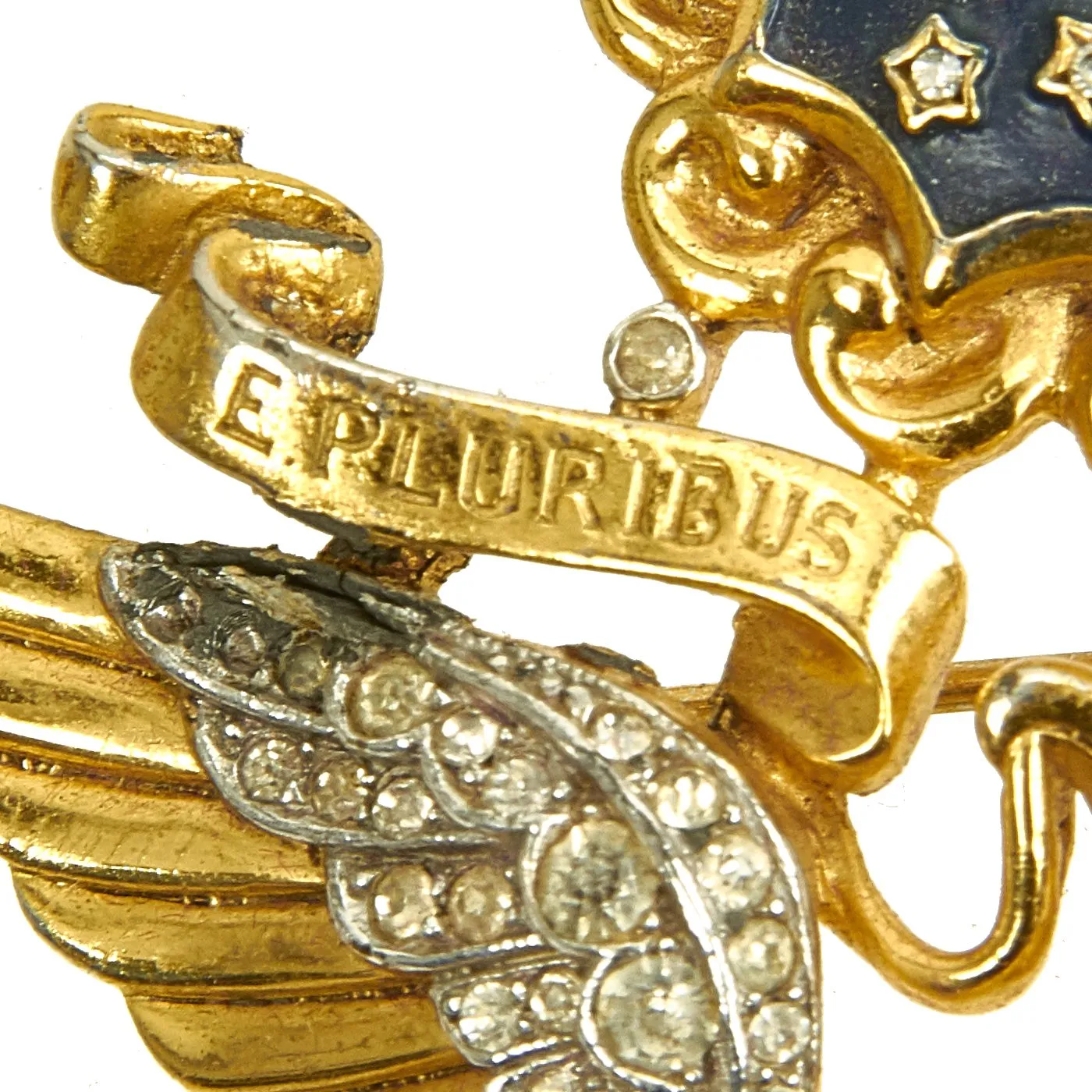 Original U.S. WWII Army Officer Eagle Sweetheart Brooch by Trifari