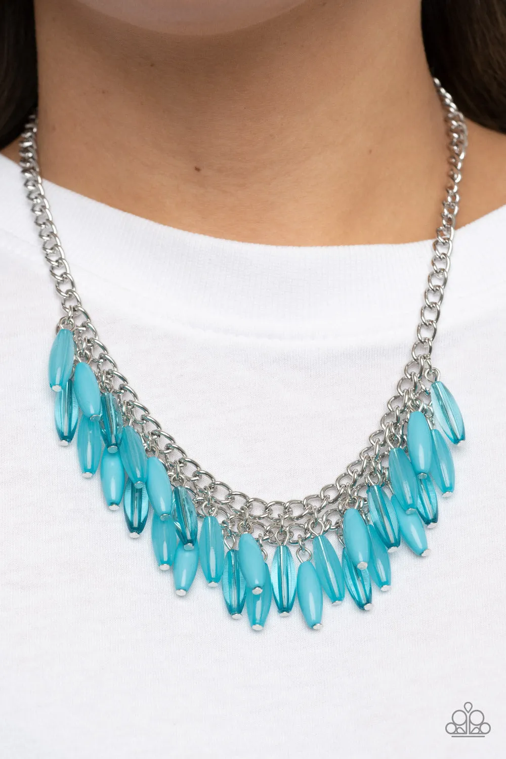 Paparazzi Beach House Hustle - Blue Short Necklace