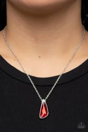 Paparazzi Envious Extravagance - Red Dainty Necklace