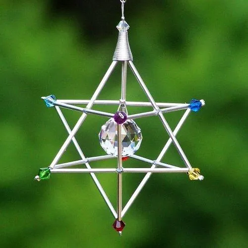 Pendulum-Gem Star NOVAS Rainbow Swarovski 7 Chakras