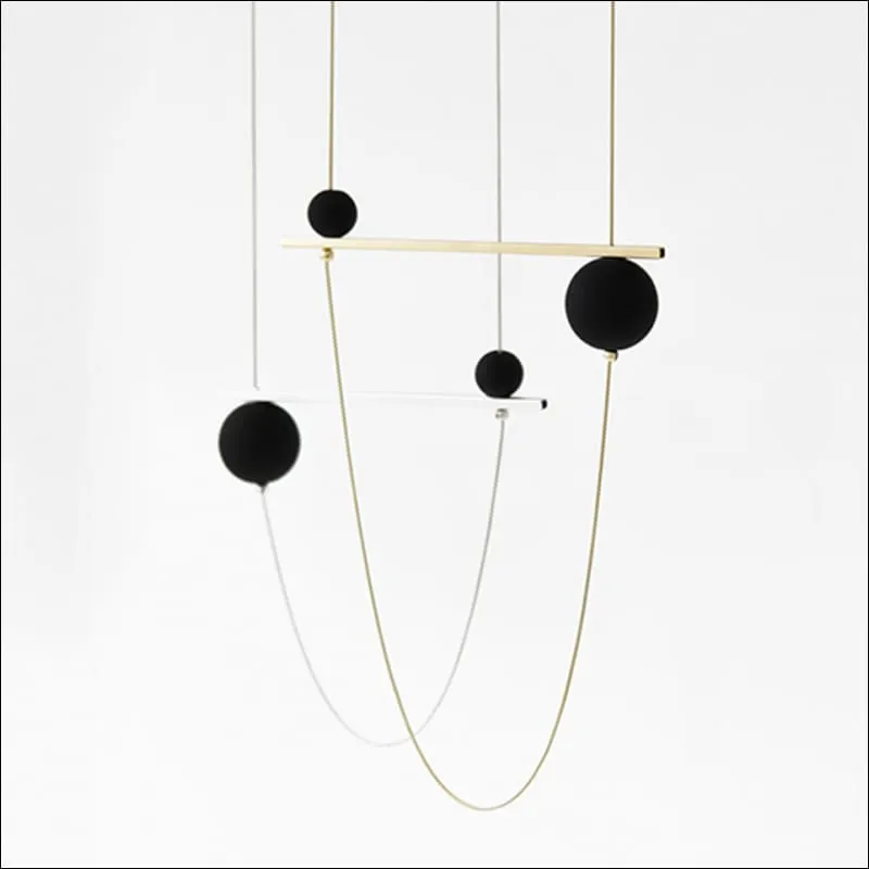 Pendulum Necklace (Black & Gold)